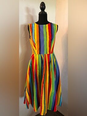 Colorful Striped Lightweight Dress